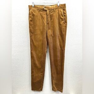 Banana Republic Traveler Corduroy Slim Fit Pants Mens 32x34 Camel Brown Stretch